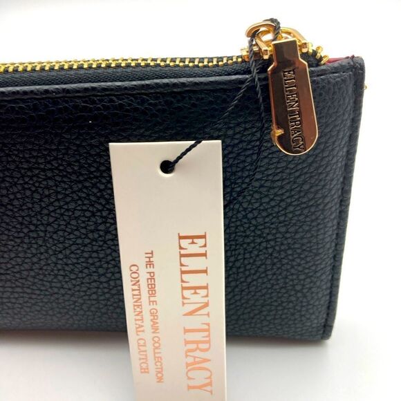 NWT Ellen Tracy Pebble Grain Collection Continental Clutch - Picture 3 of 8